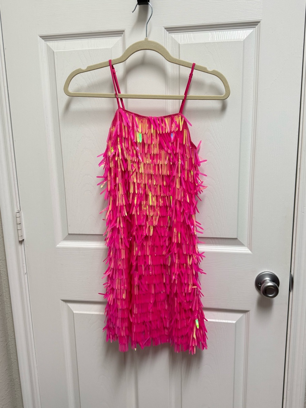 Allison & Kelly Pink Sequin Fringe Dress